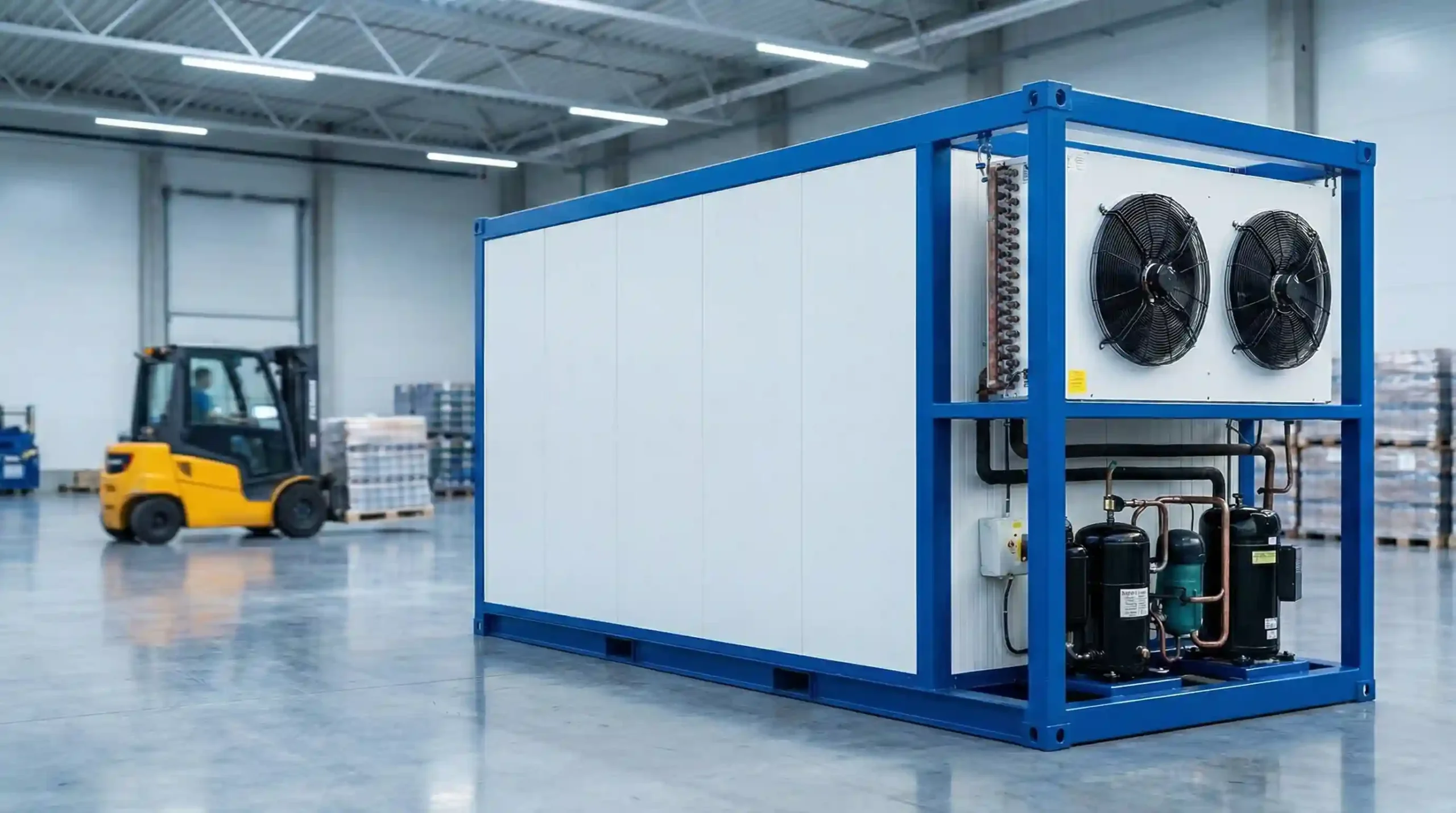 portable chiller systems in UAE used for temporary cold storage