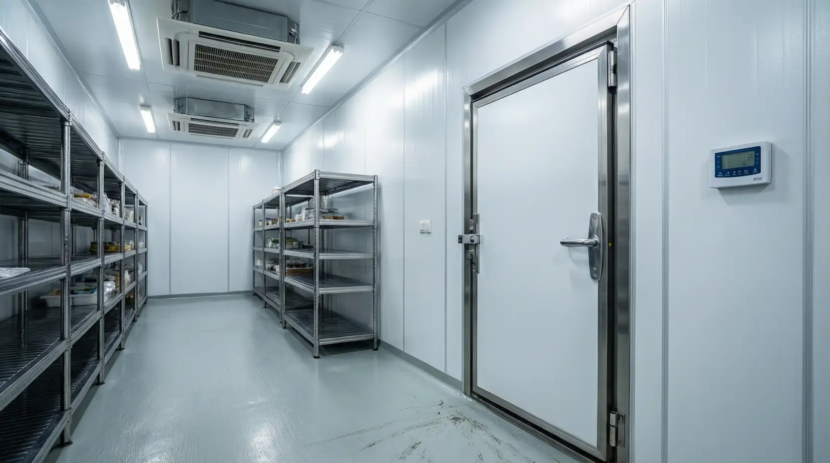pharmaceutical walk-in chiller room in UAE with temperature-controlled storage