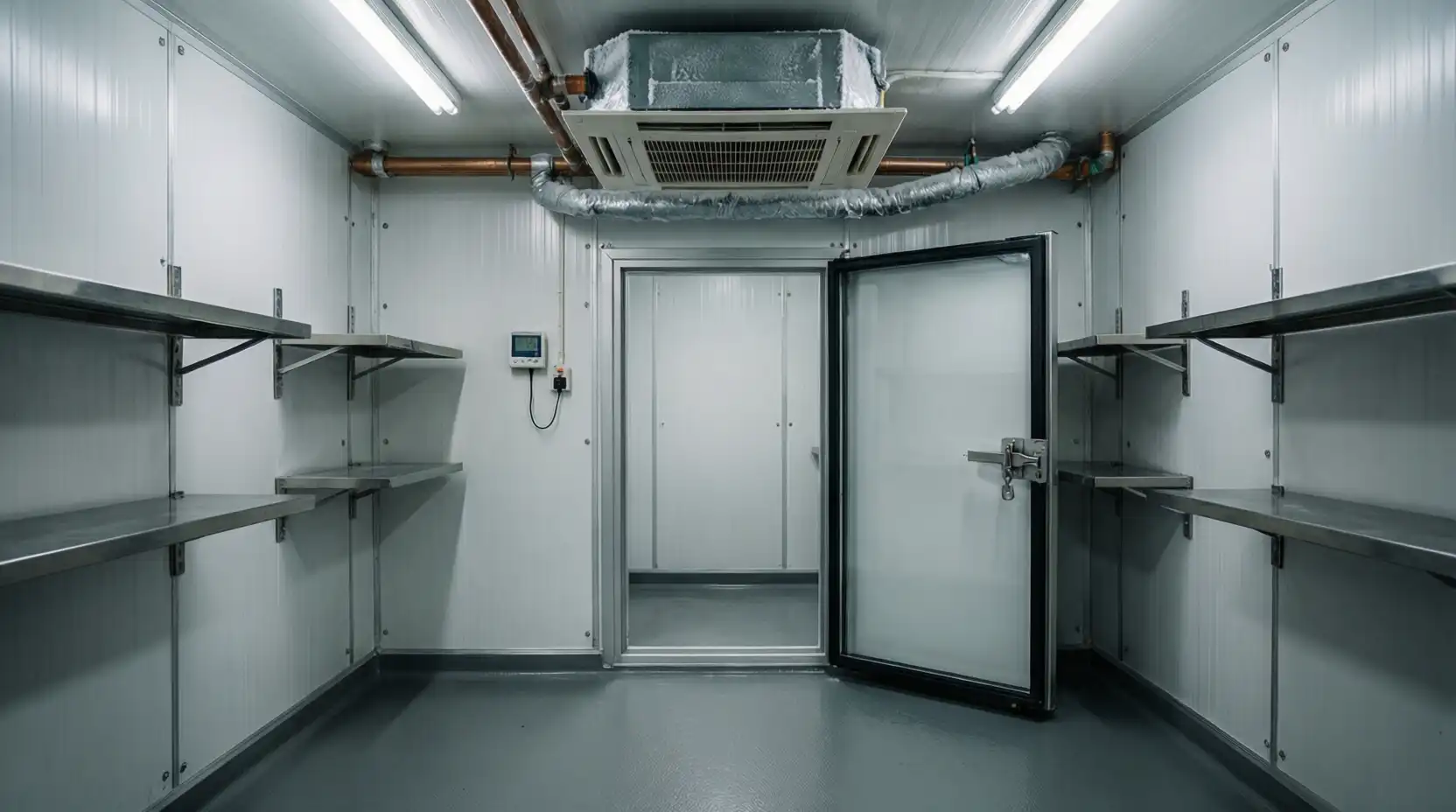 walk-in chiller in UAE installed in commercial facility with insulated panels