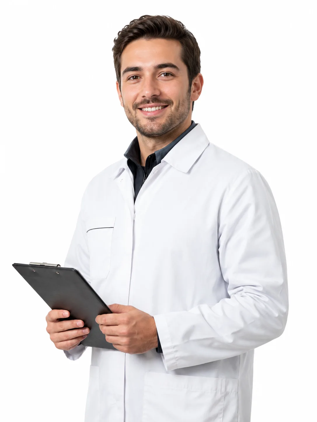 Male technician holding a clipboard for ChillerRoom.ae About Us page, representing engineering standards behind reliable cold storage, insulation panel selection, temperature stability, controlled heat ingress, and energy-efficient chiller room design for UAE conditions.