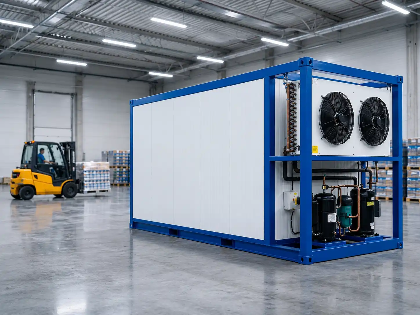 portable chiller systems in UAE used for temporary cold storage