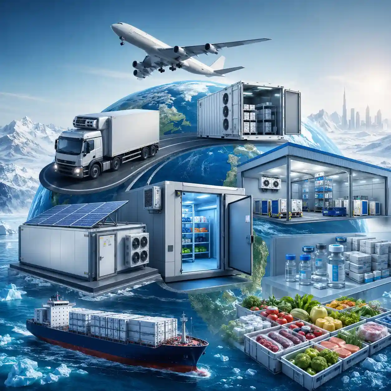 ChillerRoom.ae cold storage solutions in UAE including portable chillers, walk-in chiller rooms, blast chiller rooms, customised chiller rooms, cold chain logistics, pharma storage, and food storage