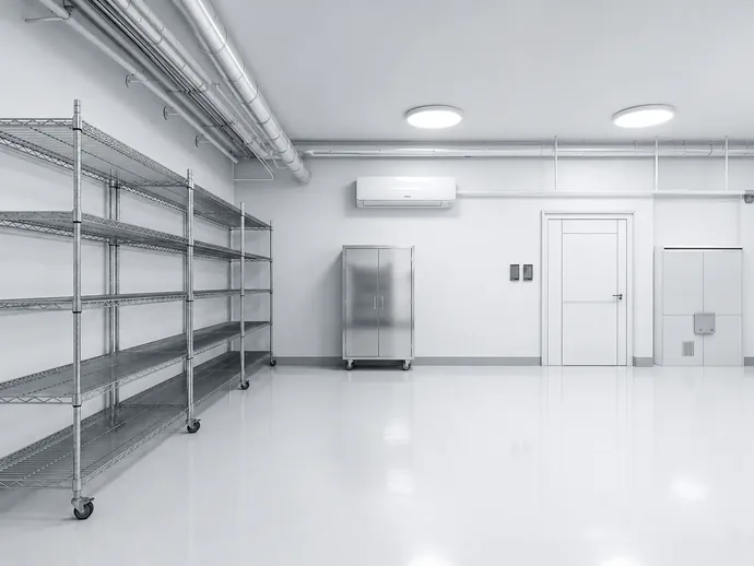 Commercial cold room chiller with stainless steel shelving and temperature control system installed in Dubai
