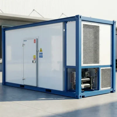 Portable chiller system used for short-term and mobile cold storage applications in commercial operations across the UAE